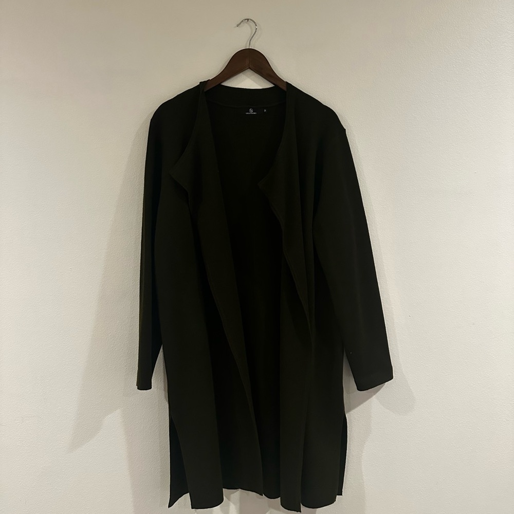 Long Dark Green Women's Cardigan
